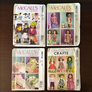 McCall's Crafts Doll Clothing Pattern New Uncut Bundle
